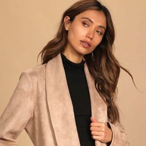 Nothing But Chic Taupe Suede Trench Coat